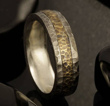 Hammered Mens Wedding Band - Rs-1228