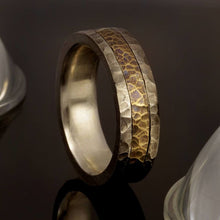 Hammered Mens Wedding Band - Rs-1228