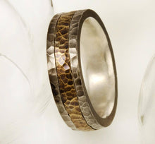 Hammered Mens Wedding Band - Rs-1228