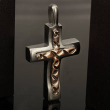 Sterling Silver Cross Pendant, Men's Cross necklace, Silver Handmade Cross Pendant, Cross Jewelry, gift for him,P-113