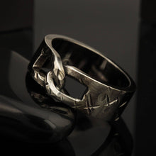 Mens silver ring, Mens Infinity ring, Handmade 925 Sterling Silver Black Men Ring, Gift For Men's,  RS-1210