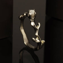 Unique Engagement Ring, Vintage Women ring, Statement ring, Alternative Engagement Ring, Raw Diamond Ring, Promise Ring,  RS-1114