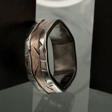 Unique Mens ring, Mens wedding band, Men's Ring, Unique wedding band, Silver Copper Ring, Mens wedding ring, Engagement ring,  RS-1188