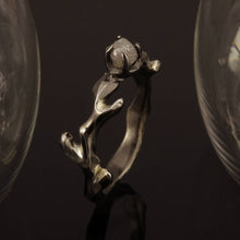 Dainty Women ring, Unique diamond ring, Art deco, Halo ring,  Raw Diamond ring, Natural diamond,  RS-1114