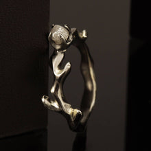 Dainty Women ring, Unique diamond ring, Art deco, Halo ring,  Raw Diamond ring, Natural diamond,  RS-1114