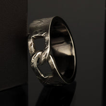 Mens silver ring, Mens Infinity ring, Handmade 925 Sterling Silver Black Men Ring, Gift For Men's,  RS-1210