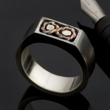 Mens Silver Ring, Mens signet ring, Handmade mens ring, Mens Ring, Mens Infinity Ring, Mens Gift, -1272