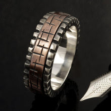Men Wedding Ring, Rustic Mens ring, Men Ring, Men Engagement Ring, Mens Silver & copper Ring, Wedding Ring Gift for men, RS-1276