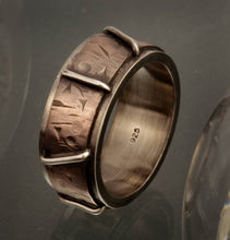 Men silver ring, Rustic silver and copper ring, Statement mens ring, wedding band, Mans engagement ring, RS-1190