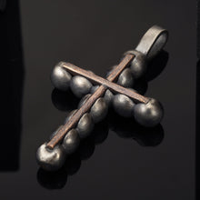 Cross Pendant, Mens Cross Sterling Silver Handmade Pendant, Silver and copper Handmade Cross Pendant, Cross Jewelry, P-114