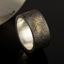 Unique Mens Ring, 24K gold and sterling silver,  Personalized ring, Mens Jewelry, Unique mens band, Rustic mens ring, RS-1153