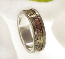 Men Wedding Band, Men wedding Ring, Silver copper & 14K Gold, Anniversary Ring, Engagement Ring, Mens Ring,  RS-1292