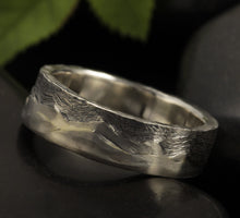 Mens Band, Mountain silver ring, Rustic Wedding Ring, Rustic Ring, Mens ring, Mens Gift,   RS-1289