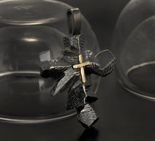 14K Gold and Silver Cross Pendant, P-119