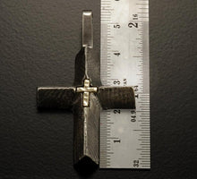 Cross Pendant, Silver and 14K Gold  P-120