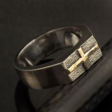 Mens cross Ring - Mens  Band - Mens Jewelry - christian ring - Hammered mens ring band - Personalized Ring - Mens Gift -  RS-1275