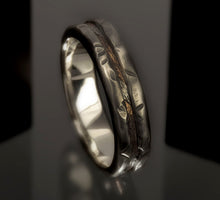 Men's wedding ring, Men's Wedding Band, Engagement Ring, Rustic men's ring, Silver and copper, Gift for men,  RS-1267