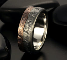 Mens ring, Silver & Copper, Unique Mens ring, Men Wedding Band, Unique Men Ring,  RS-1136