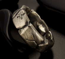 Men Unique Ring, Rustic sterling silver band, Man Silver ring, Textured Ring, Gift for men,  RS-1406