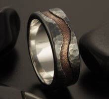 Mens Band, Unique ring for a man, Rustic Men Band, Silver Copper Ring, cool mens ring, Men Gift, RS-1410