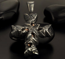 Cross Pendant, Mens Cross Sterling Silver Handmade Pendant, Silver and copper Handmade Cross Pendant, Cross Jewelry, P-137