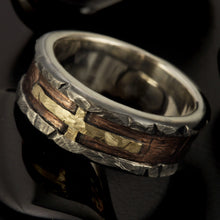 Mens Cross Silver ring, RS-1163