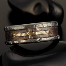 Mens Cross Silver ring, RS-1163