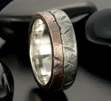 Mens ring, Silver & Copper, Unique Mens ring, Men Wedding Band, Unique Men Ring,  RS-1136