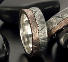 Mens ring, Silver & Copper, Unique Mens ring, Men Wedding Band, Unique Men Ring,  RS-1136