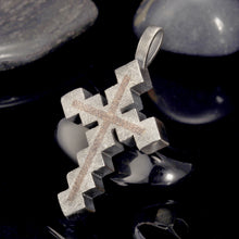 Mens Cross Pendant, Sterling Silver Handmade Christian Necklace, Heavyweight Cross Jewelry, Gift for Men, P-116