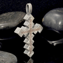 Mens Cross Pendant, Sterling Silver Handmade Christian Necklace, Heavyweight Cross Jewelry, Gift for Men, P-116