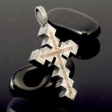 Mens Cross Pendant, Sterling Silver Handmade Christian Necklace, Heavyweight Cross Jewelry, Gift for Men, P-116
