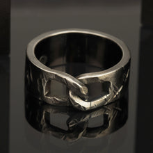 Mens silver ring, Mens Infinity ring, Handmade 925 Sterling Silver Black Men Ring, Gift For Men's,  RS-1210