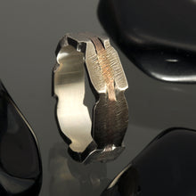 Rustic mens ring, Mens Silver Ring, Unique man ring, Mens Engagement Ring, Silver Copper Ring, RS-1262