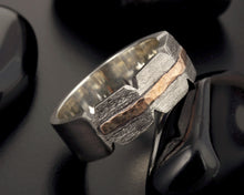Men's silver Ring, Rustic men's ring, Rustic Mens Wedding ring, Men's Engagement Ring, Silver Copper Ring, RS-1264