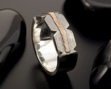 Men's silver Ring, Rustic men's ring, Rustic Mens Wedding ring, Men's Engagement Ring, Silver Copper Ring, RS-1264