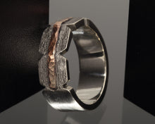 Men's silver Ring, Rustic men's ring, Rustic Mens Wedding ring, Men's Engagement Ring, Silver Copper Ring, RS-1264
