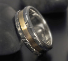 Black Man's Ring,14K gold and silver,   RS-1266