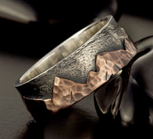 Rustic Mens Wedding Band, Man ring,  RS-1400