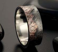 Rustic Mens Wedding Band, Man ring,  RS-1400