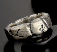 Rustic Sterling Silver Ring, Handmade Men's Wedding Band, Textured Ring, Artisan Ring, RS-1406