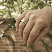 Black Man's Ring,14K gold and silver,   RS-1266
