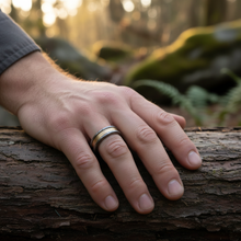 Man Gold Band, Silver & 14K solid Gold, Man Woman Wedding Ring, Anniversary Ring,  RS-1404