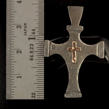Handmade Sterling Silver Copper Cross Pendant - Christian Necklace P-152