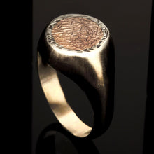 Sterling Silver Men's Signet Ring, Personalized Rustic Statement Jewelry Gift - RS-1223