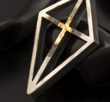 Handcrafted modern Christian jewelry for men, made in Israel in a brutalist artisan style.