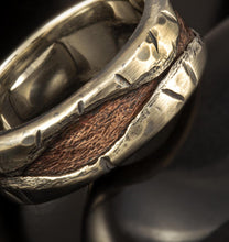 Sterling Silver Mountain Range Ring: Rustic Men's Wide Wedding Band - RS-1421