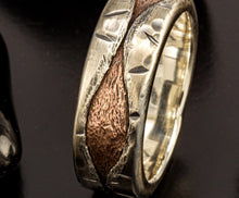 Sterling Silver Mountain Range Ring: Rustic Men's Wide Wedding Band - RS-1421