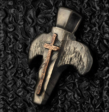 Men's Cross Pendant: Sterling Silver Copper Handmade Religious Jewelry - P-136