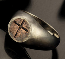 Side view of the RS-1223-A ring showing the solid silver construction and rugged finish.